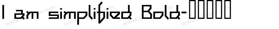 I am simplified Bold字体转换